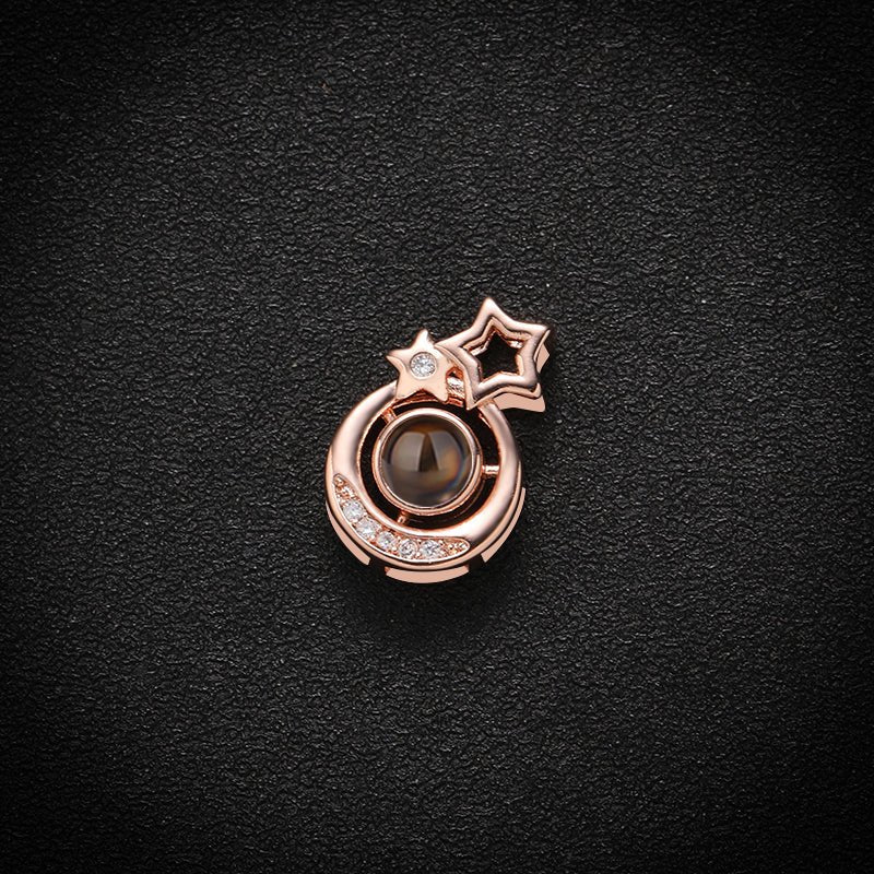 Custom Celestial Harmony Hidden Photo Necklace