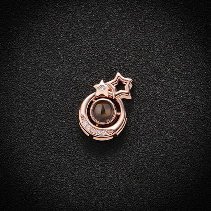 Custom Celestial Harmony Hidden Photo Necklace