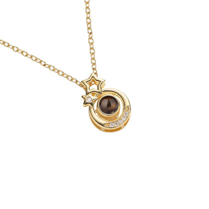 Custom Celestial Harmony Hidden Photo Necklace