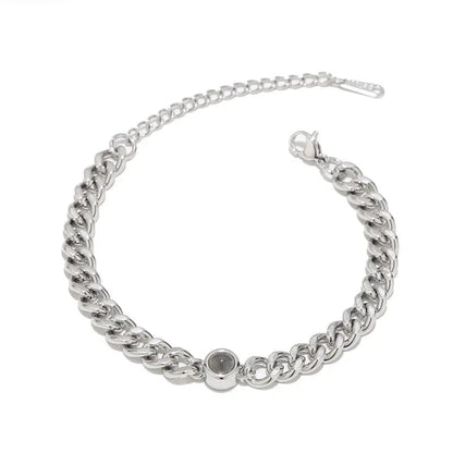 Pulsera cubana personalizada con foto oculta