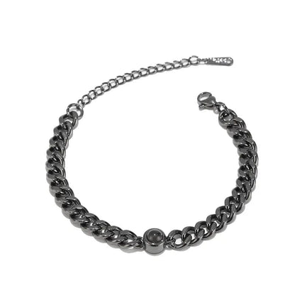 Pulsera cubana personalizada con foto oculta