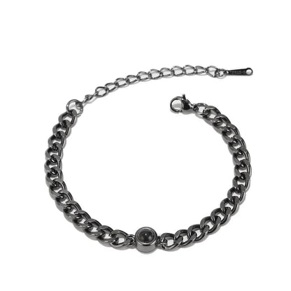 Pulsera cubana personalizada con foto oculta