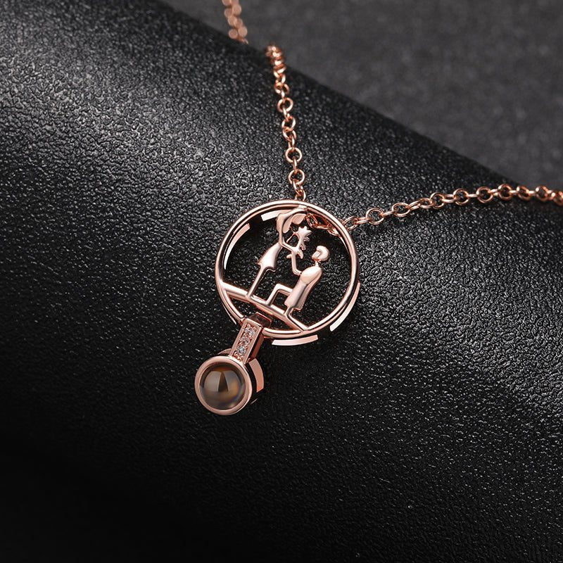 Custom Eternal Affection Hidden Photo Necklace