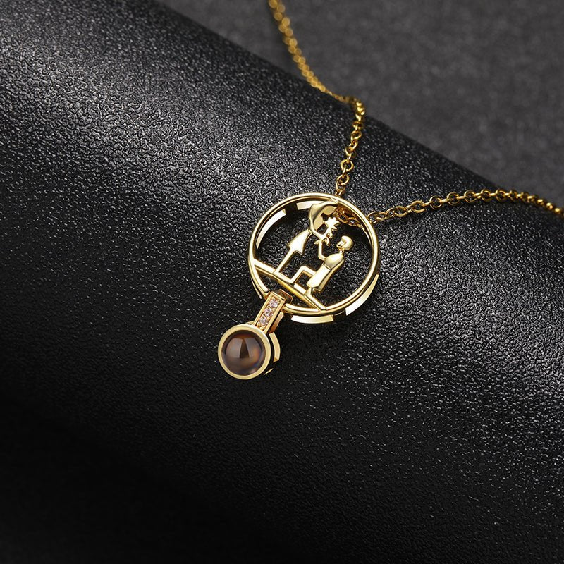 Custom Eternal Affection Hidden Photo Necklace
