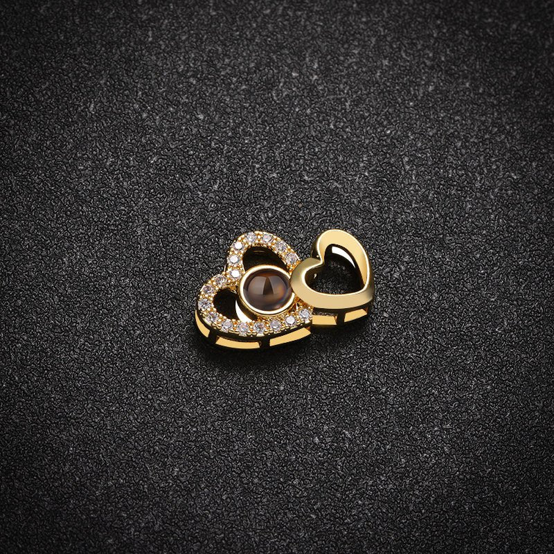 Custom Eternal Bond Two-Heart Projection Necklace