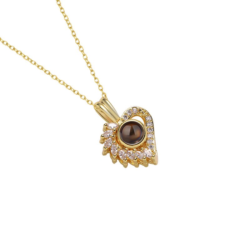 Custom Ever Glow Heart Hidden Photo Necklace