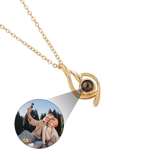 Custom Flame of Memories Hidden Photo Necklace