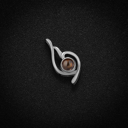 Custom Flame of Memories Hidden Photo Necklace