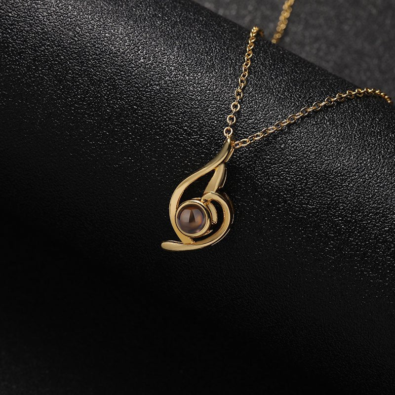 Custom Flame of Memories Hidden Photo Necklace