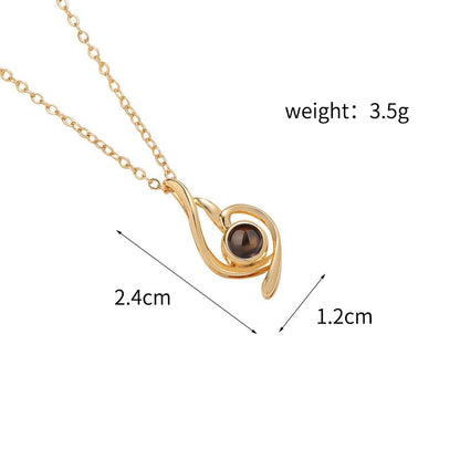 Custom Flame of Memories Hidden Photo Necklace