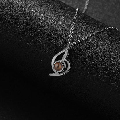 Custom Flame of Memories Hidden Photo Necklace
