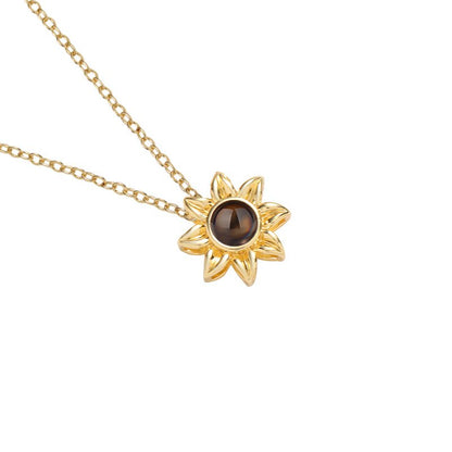 Custom Floral Glow Hidden Photo Necklace