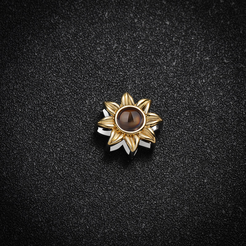 Custom Floral Glow Hidden Photo Necklace