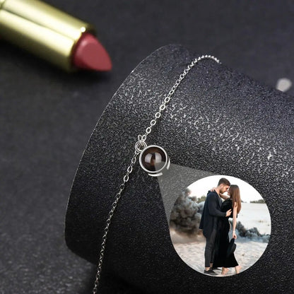 Custom Halo Chain Hidden Photo Bracelet