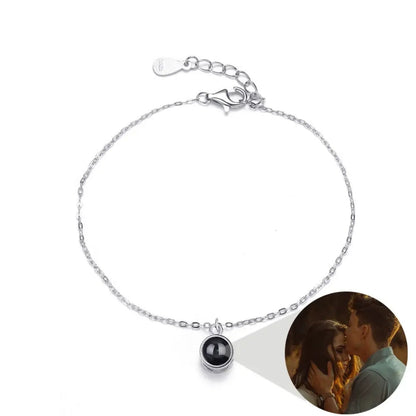 Custom Halo Chain Hidden Photo Bracelet