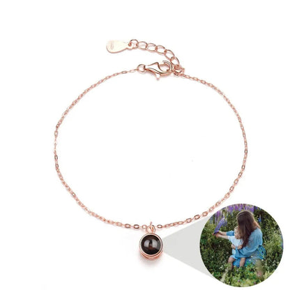 Custom Halo Chain Hidden Photo Bracelet