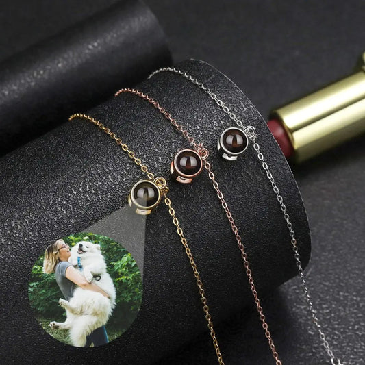 Custom Halo Chain Hidden Photo Bracelet