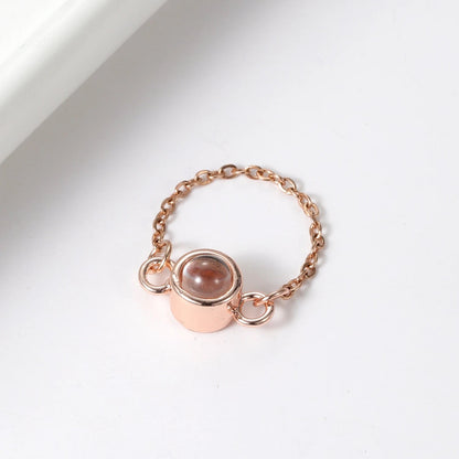 Custom Halo Chain Hidden Photo Ring