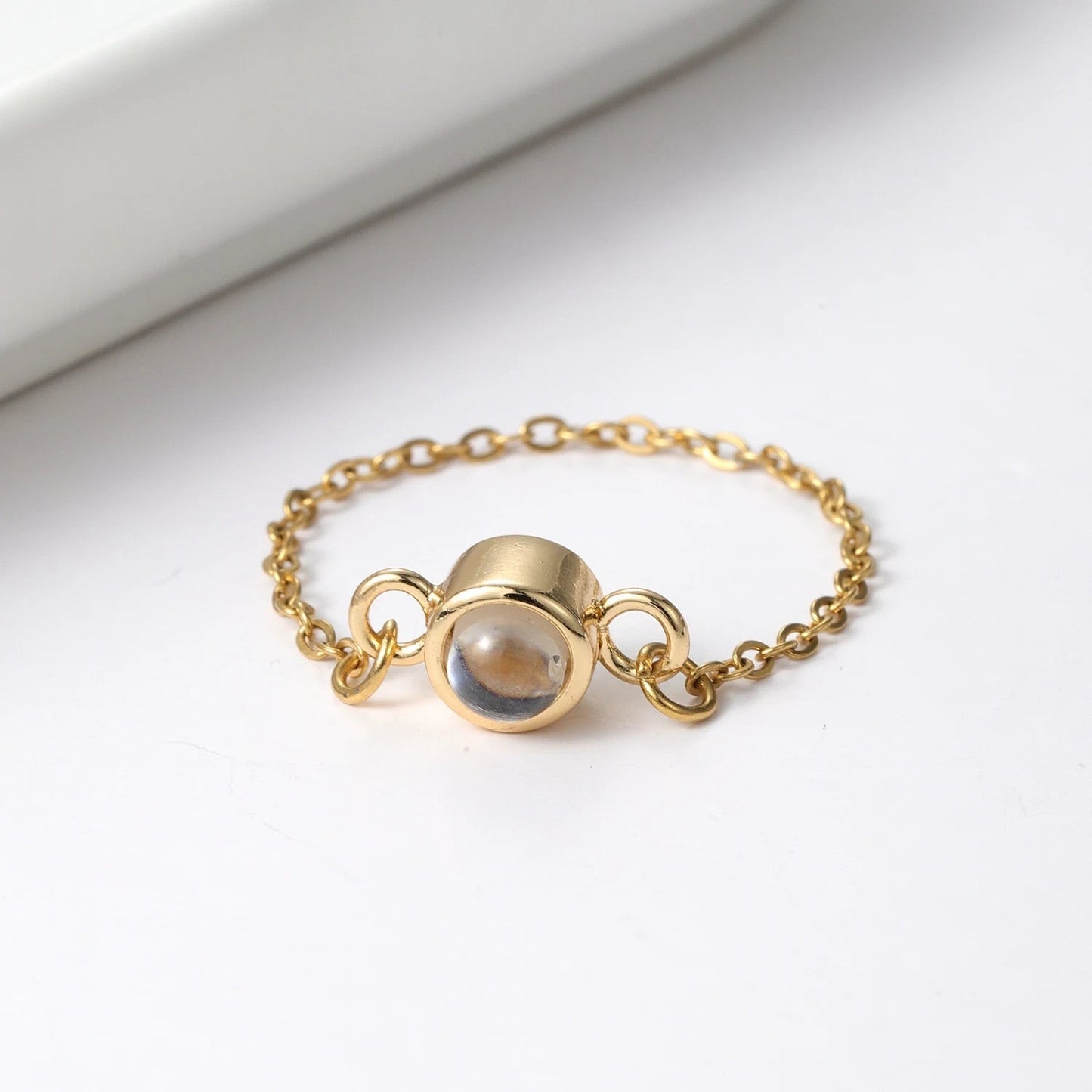 Custom Halo Chain Hidden Photo Ring