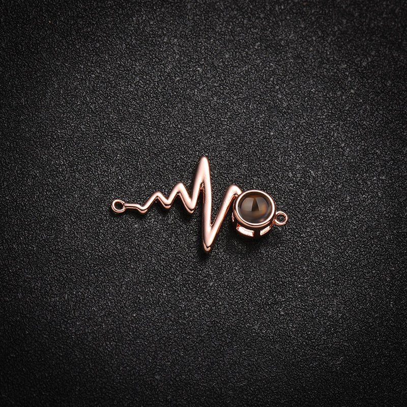 Custom Heartbeat of Love Hidden Photo Necklace