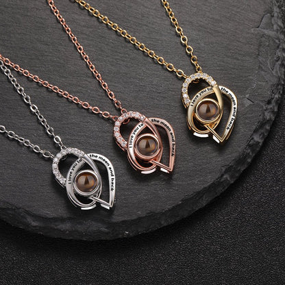 Custom Infinite Love Hidden Photo Necklace