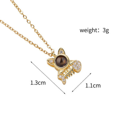 Collar personalizado con foto oculta de Kitty Catch 