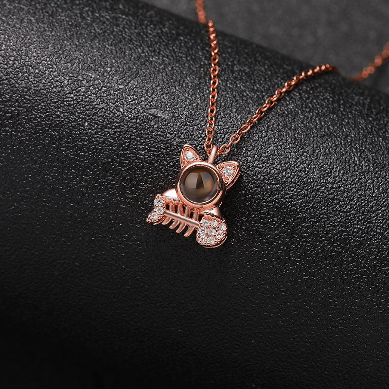 Collar personalizado con foto oculta de Kitty Catch 