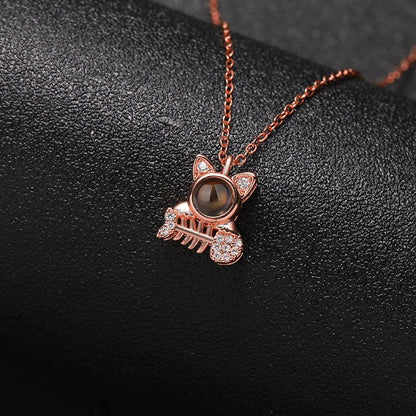 Collar personalizado con foto oculta de Kitty Catch 