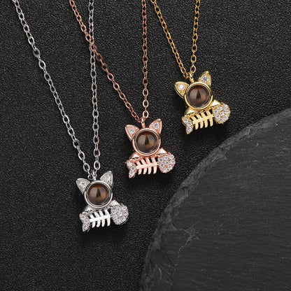 Collar personalizado con foto oculta de Kitty Catch 