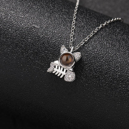 Collar personalizado con foto oculta de Kitty Catch 