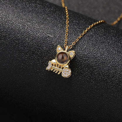 Collar personalizado con foto oculta de Kitty Catch 