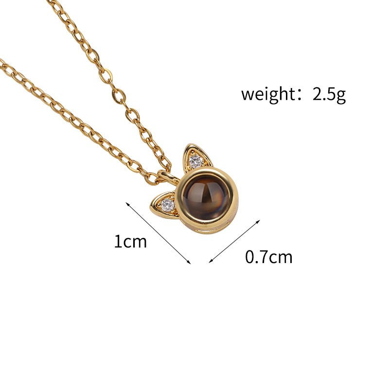 Custom Kitty Memories Hidden Photo Necklace