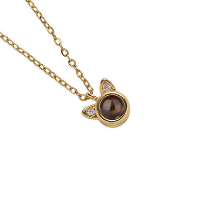 Custom Kitty Memories Hidden Photo Necklace