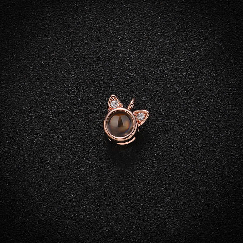 Custom Kitty Memories Hidden Photo Necklace