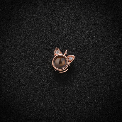 Custom Kitty Memories Hidden Photo Necklace