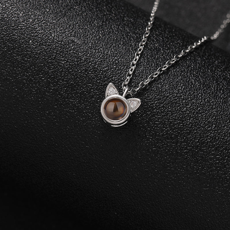 Custom Kitty Memories Hidden Photo Necklace