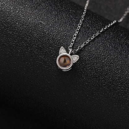 Custom Kitty Memories Hidden Photo Necklace