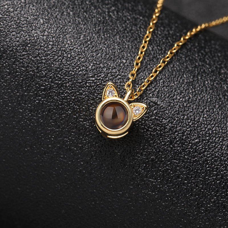 Custom Kitty Memories Hidden Photo Necklace