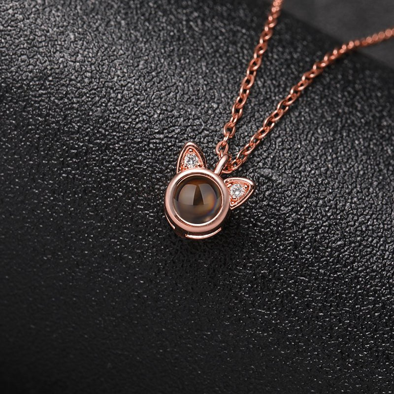 Custom Kitty Memories Hidden Photo Necklace