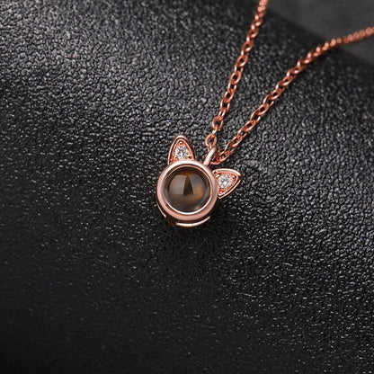 Custom Kitty Memories Hidden Photo Necklace