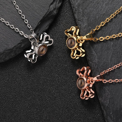 Custom Memory Bone Hidden Photo Necklace