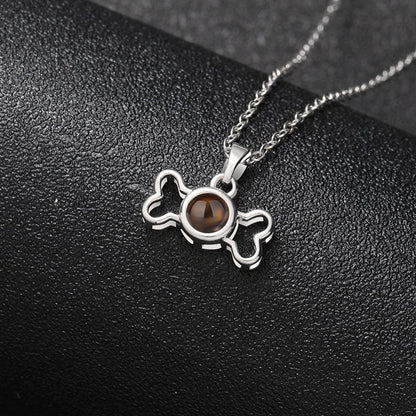 Custom Memory Bone Hidden Photo Necklace