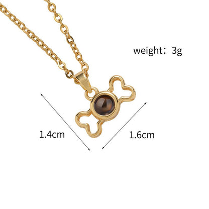 Custom Memory Bone Hidden Photo Necklace