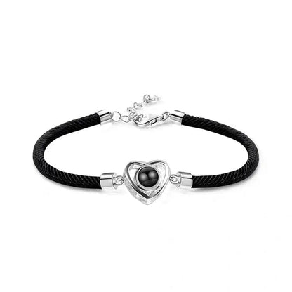 Pulsera de corazón con proyección de fotos personalizada 