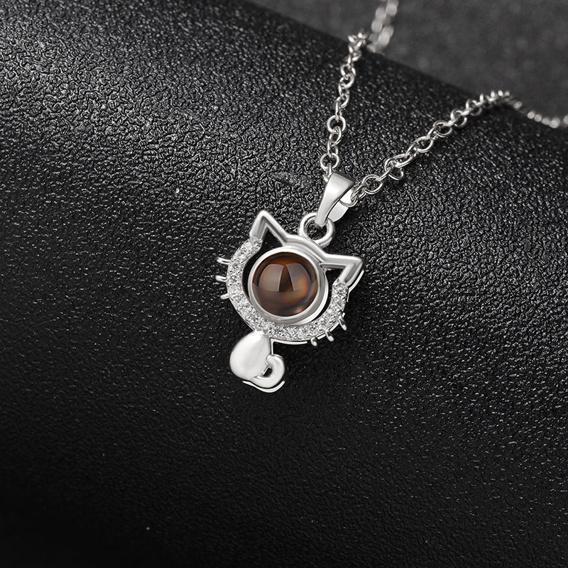 Custom Purrfect Memories Hidden Photo Necklace