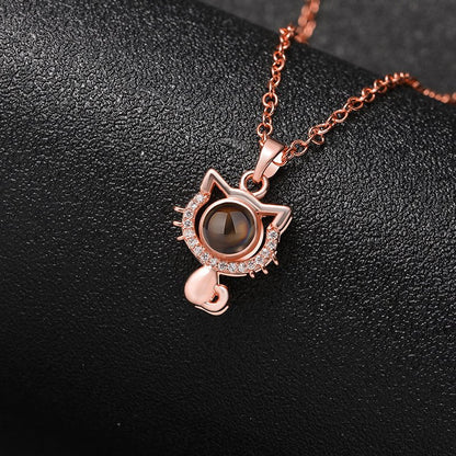 Custom Purrfect Memories Hidden Photo Necklace