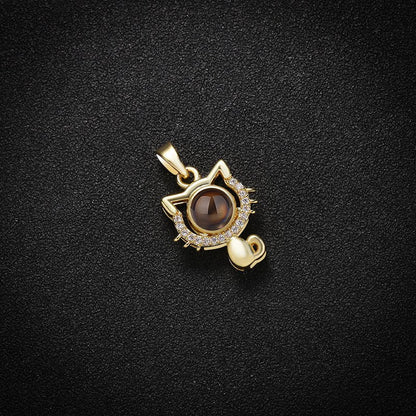 Custom Purrfect Memories Hidden Photo Necklace