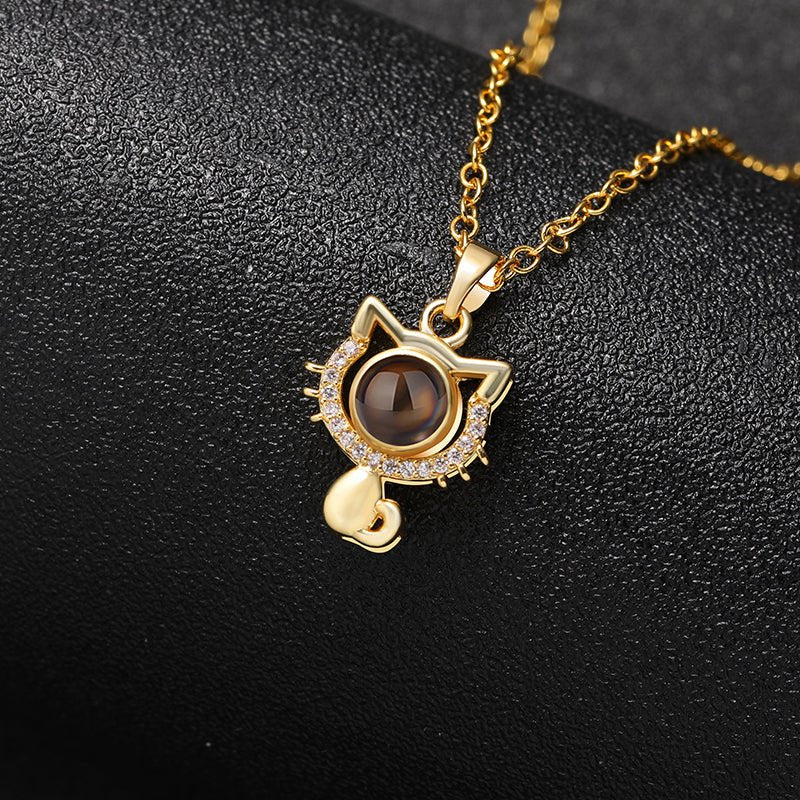 Custom Purrfect Memories Hidden Photo Necklace
