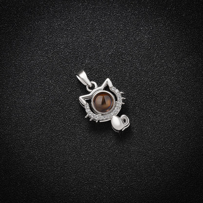 Custom Purrfect Memories Hidden Photo Necklace