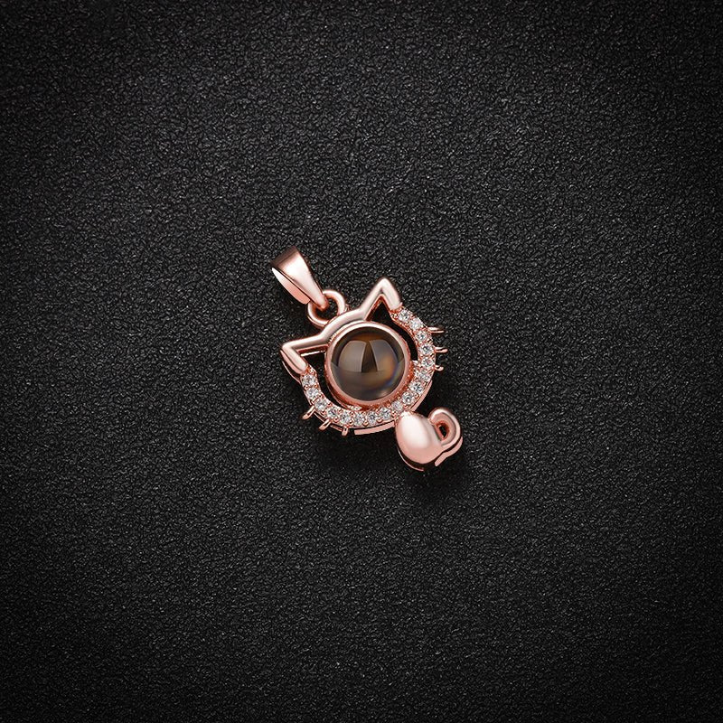 Custom Purrfect Memories Hidden Photo Necklace